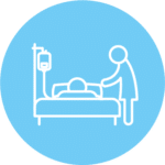 Icon mit Krankenbettsituation
